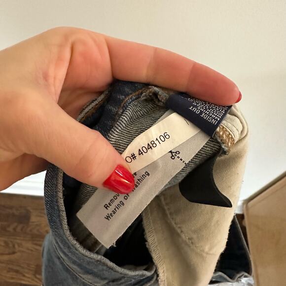 Madewell High Rise Denim Cuffed Stretch Jean Shorts in Blue 25 - Picture 8 of 8